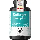 Nature Love Kollagen Komplex – 180 Kapseln mit Hyaluron, Biotin, Zink, Selen, Vitamin C & Silicium 147 g