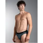 Trigema Slip "Sportslip im Doppelpack", Herren, Gr. L, 2 Stk., grau (anthrazit), 95% Baumwolle, 5% Elasthan, Unterhosen Slip