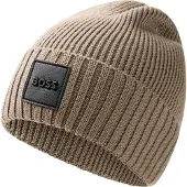 BOSS Beanie "Flavio" aus Wolle in Rippenstrick, unisex