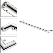 Keuco Badetuchhalter COLLECTION REVA mit integriertem Haken vc 800mm