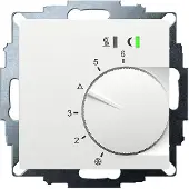 Eberle 547895524202 UP-Raumregler, RAL9016 matt 55x55, 5-30C, AC 24V, Triac-Ausgang, Schaltbar 5 Stellantriebe a 3W, Change-Over-Eingang, TA 3,5K