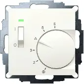 Eberle 191811554002 UP-Raumregler, RAL1013 matt 55x55, 5-30C, AC 230V, 1Öffner, 10 A, Temperaturabsenkung ca.4K, Schalter Ein/Aus, Anzeige Regler