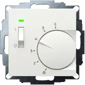 Eberle 191811554102 UP-Raumregler, RAL9010 matt 55x55, 5-30C, AC 230V, 1Öffner, 10 A, Temperaturabsenkung ca.4K, Schalter Ein/Aus, Anzeige Regler