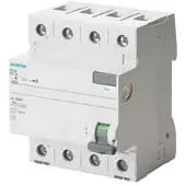 Siemens 5SV4642-0KL FI-Schutzschalter, 4-polig, Typ AC, In: 25 A, 300 mA, Un AC: 400 V, N-links 5SV46420KL