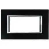 Legrand HA4804VNN Abdeckrahmen AXOLUTE: 4 Module, Farbe: Nachtschwarz