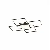 Selltec LED Deckenleuchte Q -ASMIN Smart Home Fernbedienung, dimmbar, steuerbar, Alexa-fähig schwarz Wohnzimmer, Schlafzimmer, Esszimmer 6073-18