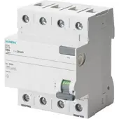 Siemens 5SV4744-0 FI-Schutzschalter, 4-polig, Typ AC, In: 40 A, 500 mA, Un AC: 400 V 5SV47440