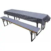 Gardamo Auflagen zu Festzeltgarnitur 3tlg, blau-weiß L33100
