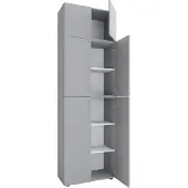 VCM Schuhschrank "XXL Schuhschrank Kleiderschrank Schrank Lona 5f A", grau, B:70cm T:39cm, Obermaterial: 100% Holz Wood., Schränke, Schuhschrank