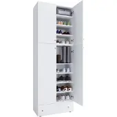 VCM Schuhschrank "XXL Schuhschrank Kleiderschrank Schrank Lona 9f A", weiß, B:70cm T:39cm, Obermaterial: 100% Holz Wood., Schränke, Schuhschrank