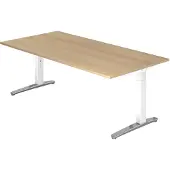 Hjh OFFICE PRO XTRA XB 2E WC - 200 x 100 Eiche höhenverstellbar