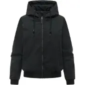 Ragwear Anorak "Anorak Oghi Warm Y", Damen, Gr. S, schwarz, lässig geschnitten hüftlang, eng Rippstrickbündchen, Jacken Anorak, Funktionale Damen Wanderjacke