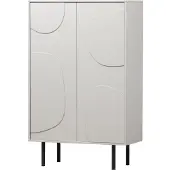 Woood Stauraumschrank "Cadiz", weiß, B:85cm H:135cm T:40cm, FSC-zertifizierter Holzwerkstoff, Schränke, Stauraumschrank, mit drei Böden, H 135 cm x B 85 cm