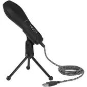 DeLOCK USB Kondensator Mikrofon mit Tischständer - ideal für Gaming, Skypen und Gesang