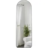 Umbra Standspiegel Hubba Gewölbt, Spiegel, Spiegelglas, Kunststoff, Titan, 51 x 158 cm, 1017062-378