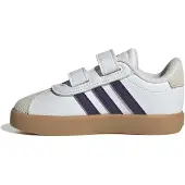 Adidas Unisex Baby Vl Court 3.0 Infants Shoes, FTWR White/Violet/Gum 3, 23 1/2 E