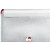 Hello Kitty Sleeve HKCS14PGHDLMS 14" srebrny/silver PU Metal Logo