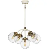 Elstead Lighting Elstead Cosmos Hängeleuchte E14 5-fach Cremefarben lackiert + Altmessing beschichtet