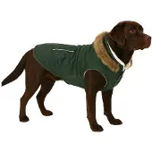 Flamingo Hundemantel Winter – Kimo Grün – XL 55cm – warm & modisch – Polyester –