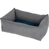 Kerbl Pet Kuschelbett Ely, grau/Petrol, 60x70 cm