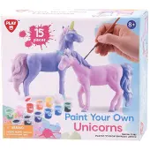 Playgo Einhorn Bastelset bemalen - kreative Unicorn Set 15-teilig