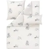 Estella Mako-Satin Bettwäsche Cats leinen 135x200 cm + 80x80 cm + 40x80 cm
