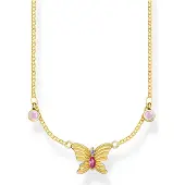 Thomas Sabo KE1951-488-7-L40v Damen-Collier Schmetterling Silber vergoldet