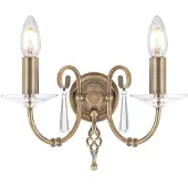 Elstead Lighting Elstead Aegean Wandleuchte E14 2-fach Gealtertes Messing