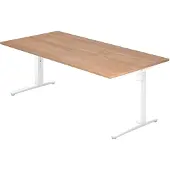 Hjh OFFICE PRO XTRA XB 2E WW - 200 x 100 Nussbaum höhenverstellbar