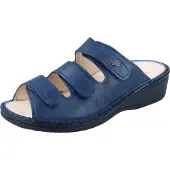 Finn Comfort Pisa Damen Pantolette blau Glattleder - Größe: 41