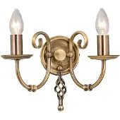 Elstead Lighting Elstead Artisan Wandleuchte E14 2-fach Gealtertes Messing