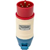 Testboy TV 416A CEE-Adapter, Elektrikerwerkzeug (bruchfestes PE-Gehäuse, kombini
