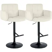 CLP Barhocker Samtbezug Metall, höhenverstellbar, drehbar, mit Fußstütze, weich gepolstert, stabiles Vierfußgestell, modernes Design für Tresen