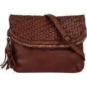 Samantha Look Umhängetasche "Damen echt Leder, Made in Italy", Damen, Gr. B/H/T: 32cm x 25cm x 4cm onesize, braun (cognac), Leder, Taschen Umhängetasche, echt Leder, Made in Italy