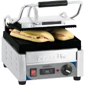 Casselin Kleine Premium-Panini-Grillpfanne mit Rillen – Mit Rillen und Timer –