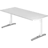 Hjh OFFICE PRO XTRA XB 19 WC - Weiß 180 x 80 höhenverstellbar