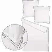 TRAUMSCHLAF Uni Bettwäsche White Collection Portofino Kissenbezug einzeln 70x90 cm dark-grey