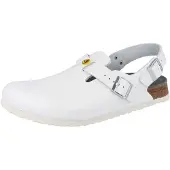 Birkenstock Tokio Prof Damen Clogs weiss Glattleder normale Weite - Größe: 40