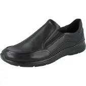 Ecco Irving Herren Slipper schwarz geöltes Nubukleder - Größe: 44