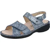 Finn Comfort Linosa Damen Sandale blau jeans glänzendes Glattleder - Größe: 39