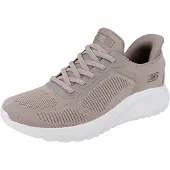 SKECHERS SLIP INS Damen Slip-Ins-Sneaker BOBS SQUAD CHAOS CURRENT MUSE Taupe Textil vegan Größe: 41