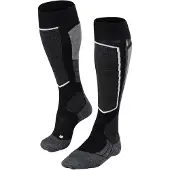 Falke SK2 Intermediate Cashmere Herren Ski Kniestrümpfe, 39-41, Schwarz, Kaschmir