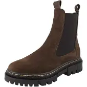 Tamaris Damen Chelsea Boot braun Veloursleder - Größe: 38