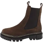 Tamaris Damen Chelsea Boot braun Veloursleder - Größe: 40