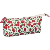 Wedo Mäppchen Kirschen Polyester weiß/rot/grün – Federmäppchen mit Fächern & Sti