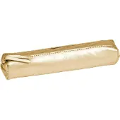 Clairefontaine 400083C, Weiches Federmäppchen, Leder, Gold, Einfarbig, Reißverschluss, 40 mm