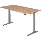 Hjh OFFICE PRO XBHM 2E SS - 200 x 100 Nussbaum elektrisch höhenverstellbar