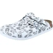 Birkenstock Pantolette "Kay SL", Damen, Gr. 37, schwarz (schwarz, weiß), Obermaterial: 50% Rindsleder Leather cow. 50% Lammleder LEL., Schuhe Pantolette