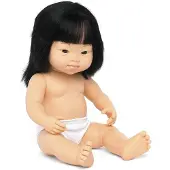 Miniland Dolls: asiatische Babypuppe Mädchen, mit Down Syndrom aus weichem Vinyl