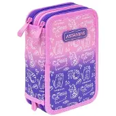 Astrabag Dreifach-Schulstiftetui Mit Drei Fächern Und Schulzubehör Von Astra Kitty